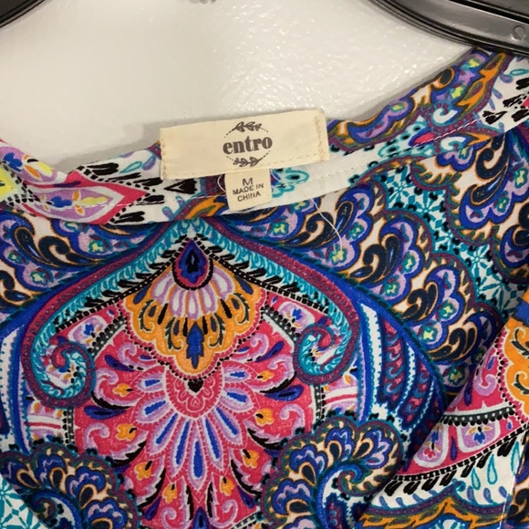 Entro dress or swim cover up. Long tassels and three quarter length sleeves. - Picture 3 of 4